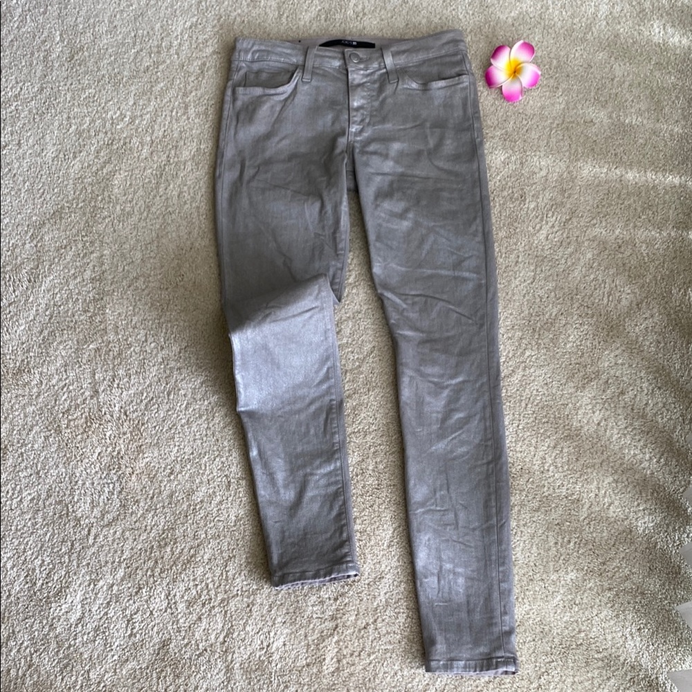 Joe's Jeans Metallic Silver skinny jeans, 27